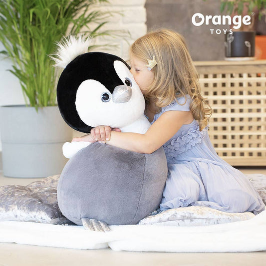 Peluche Pingüino Gris Fluffy - 22 cm - Apto a partir de 0 meses