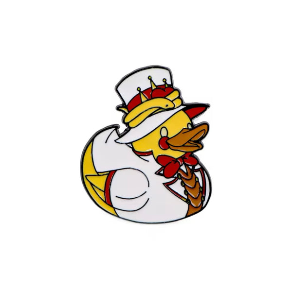 pins canard jaune gentleman couronne