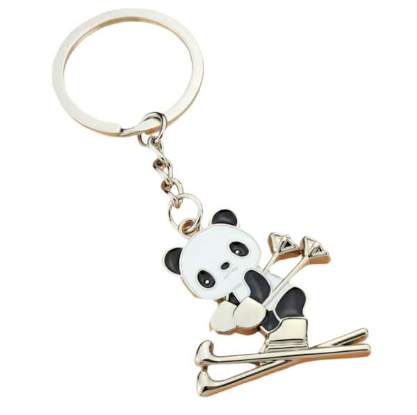 Portachiavi Panda Sciatore