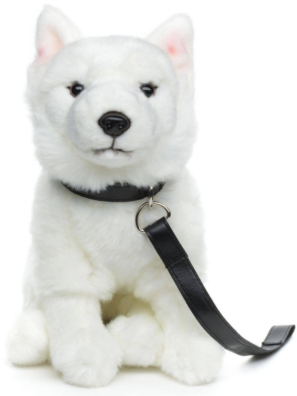 Peluche Chiot berger suisse assis avec laisse Uni Toys