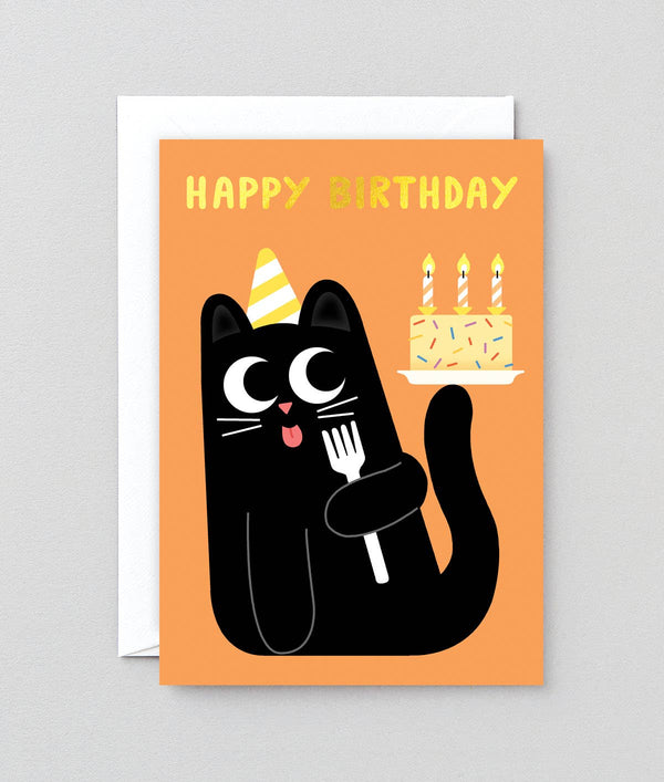 Tarjeta de cumpleaños de gato «Feliz cumpleaños»