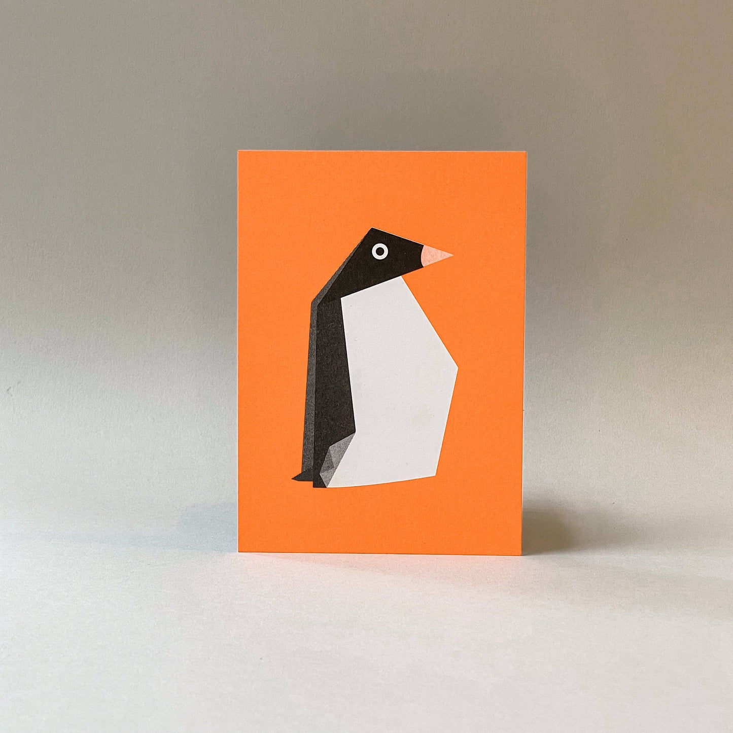 Carte Postale Pingouin Origami