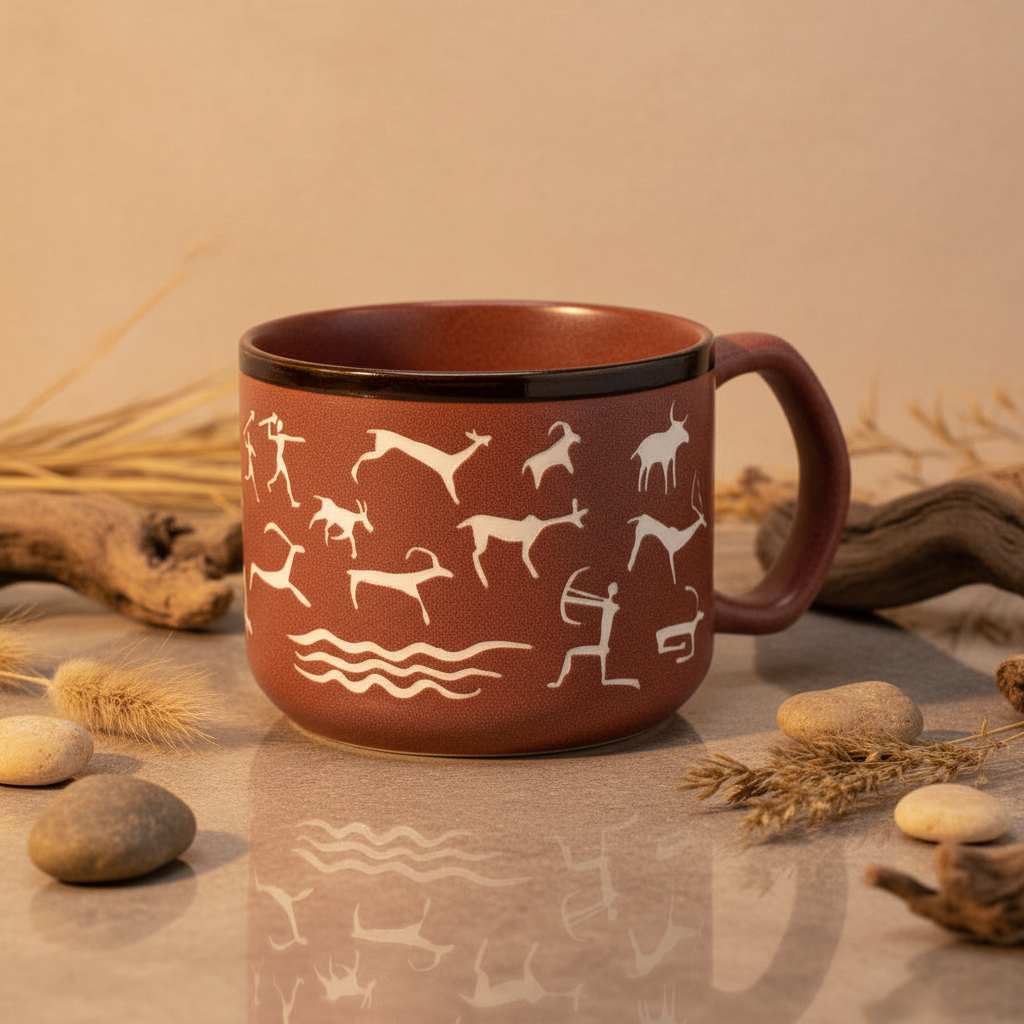 Taza con pinturas rupestres (430 ml)