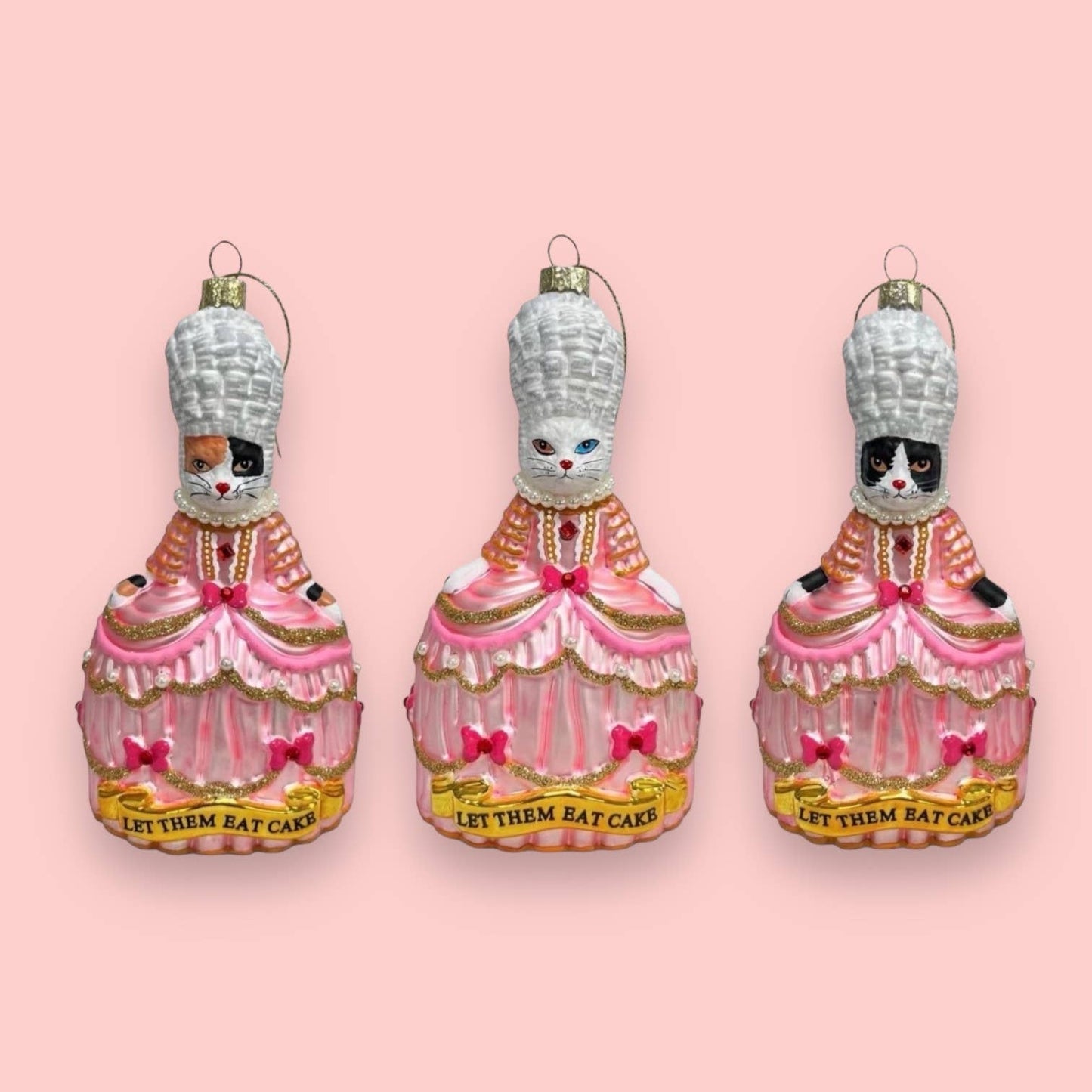 Adorno navideño Gato Calicó María Antonieta “Que coman”