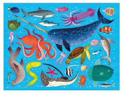 Puzzel met oceaandieren (36 pagina's)