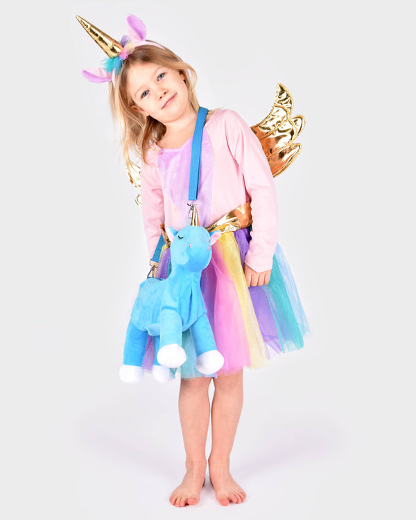 Sac Licorne avec fermeture éclair et bandoulière réglable 45 cm