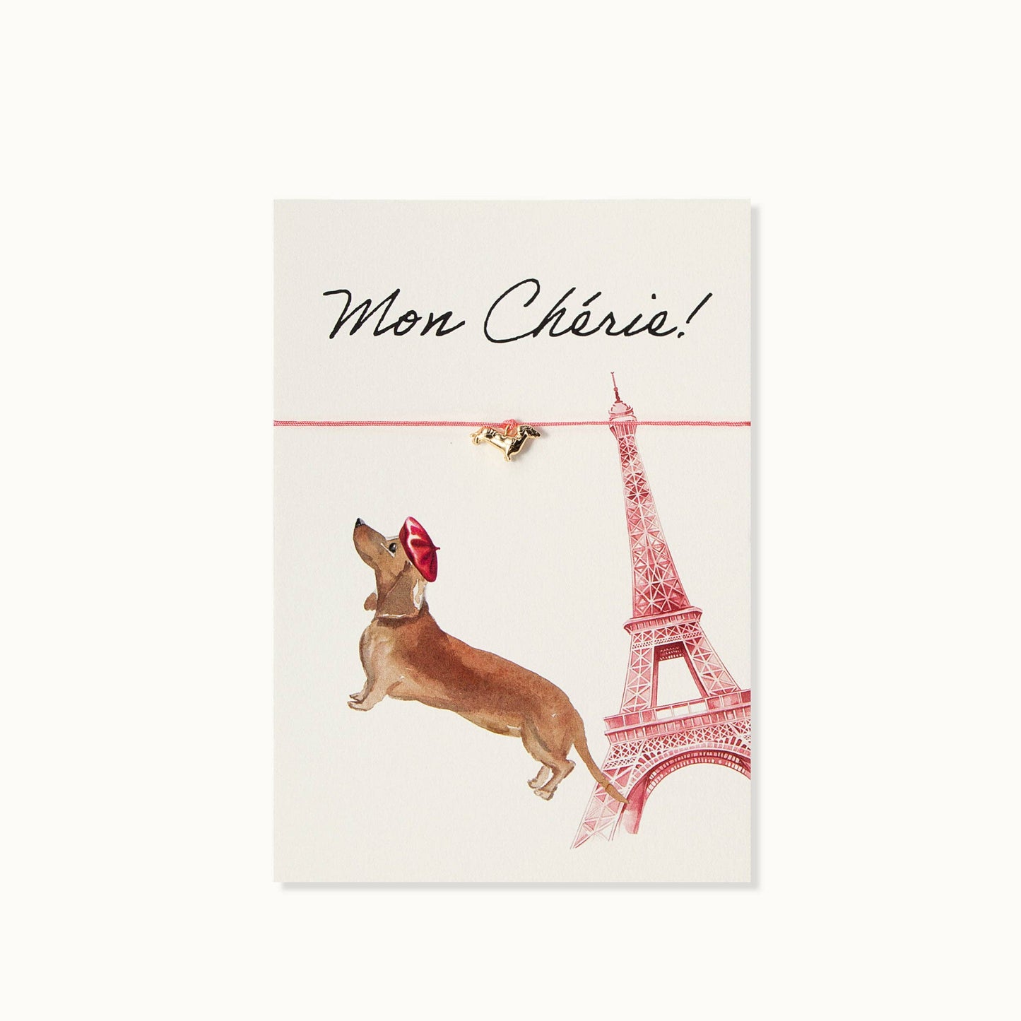 Carte-bracelet Mon Chérie - Teckel