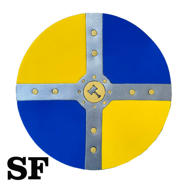 Bouclier Viking Softik Bleu/Jaune Thor