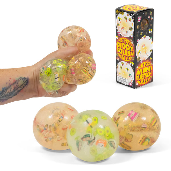 Boules de squish DIDDY FAST FOOD SCRUNCHEMS - Paquet de 3