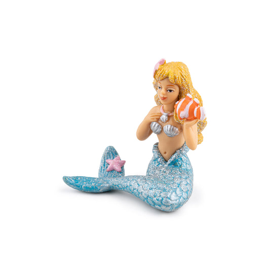 Figurine Sirène argentée