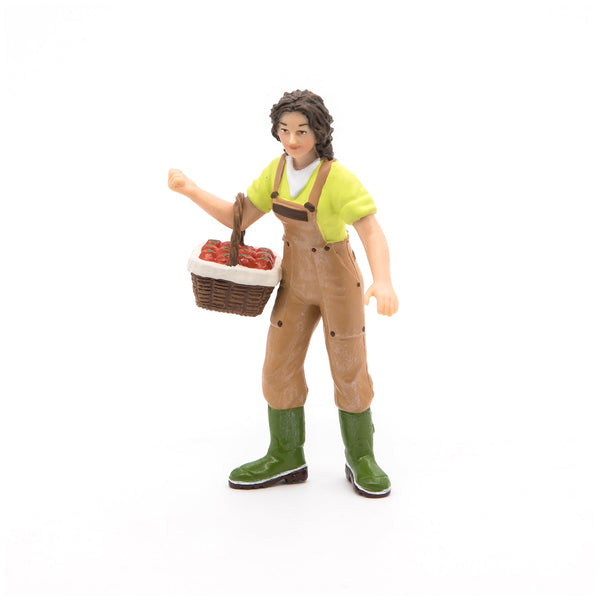 Figurine Fermière au panier Papo - animal de la ferme