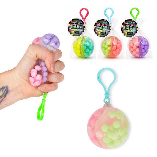 Scrunchems Llavero Bola de Perlas Bicolor – Modelo Surtido