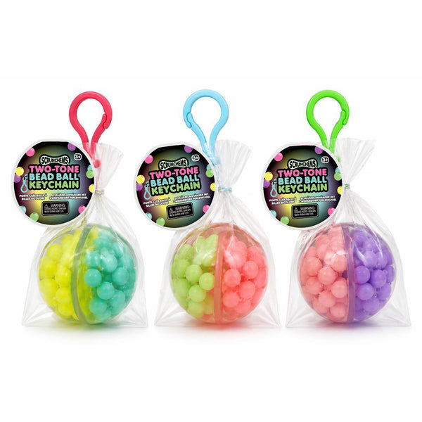 Scrunchems Llavero Bola de Perlas Bicolor – Modelo Surtido