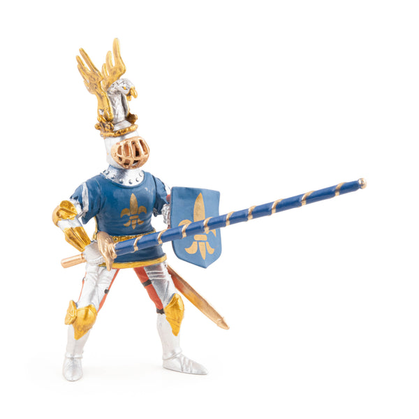 Figurine Chevalier bleu fleur de lys Papo - personnage médiéval