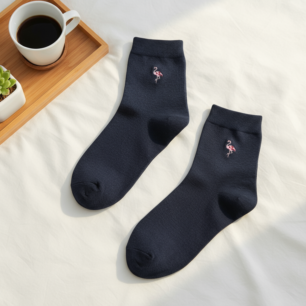 chaussettes flamant rose mrcol
