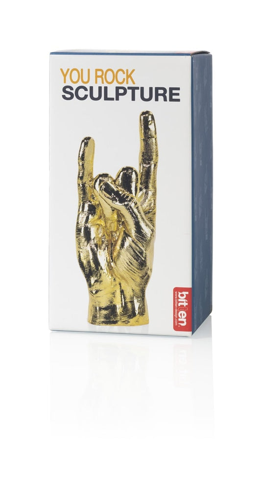 Escultura Main You Rock - Oro