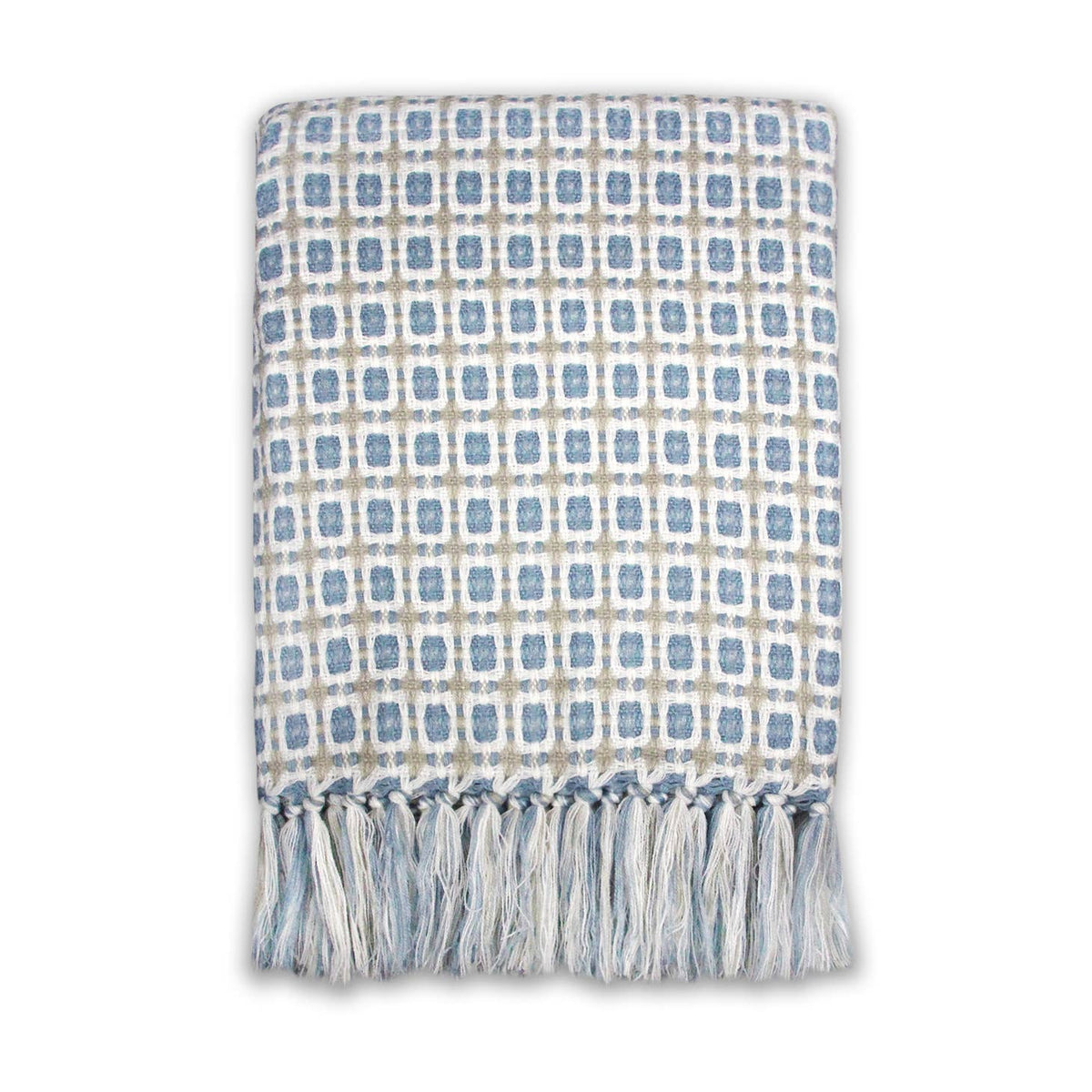 Plaid Anni Bleu Poudré - 125 x 150 cm