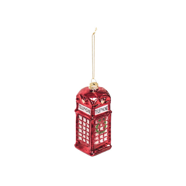 Boule de Noël Cabine Téléphonique Anglaise