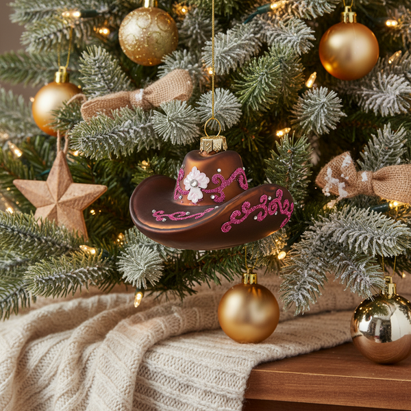 Decorazione da appendere a forma di cappello da cowboy