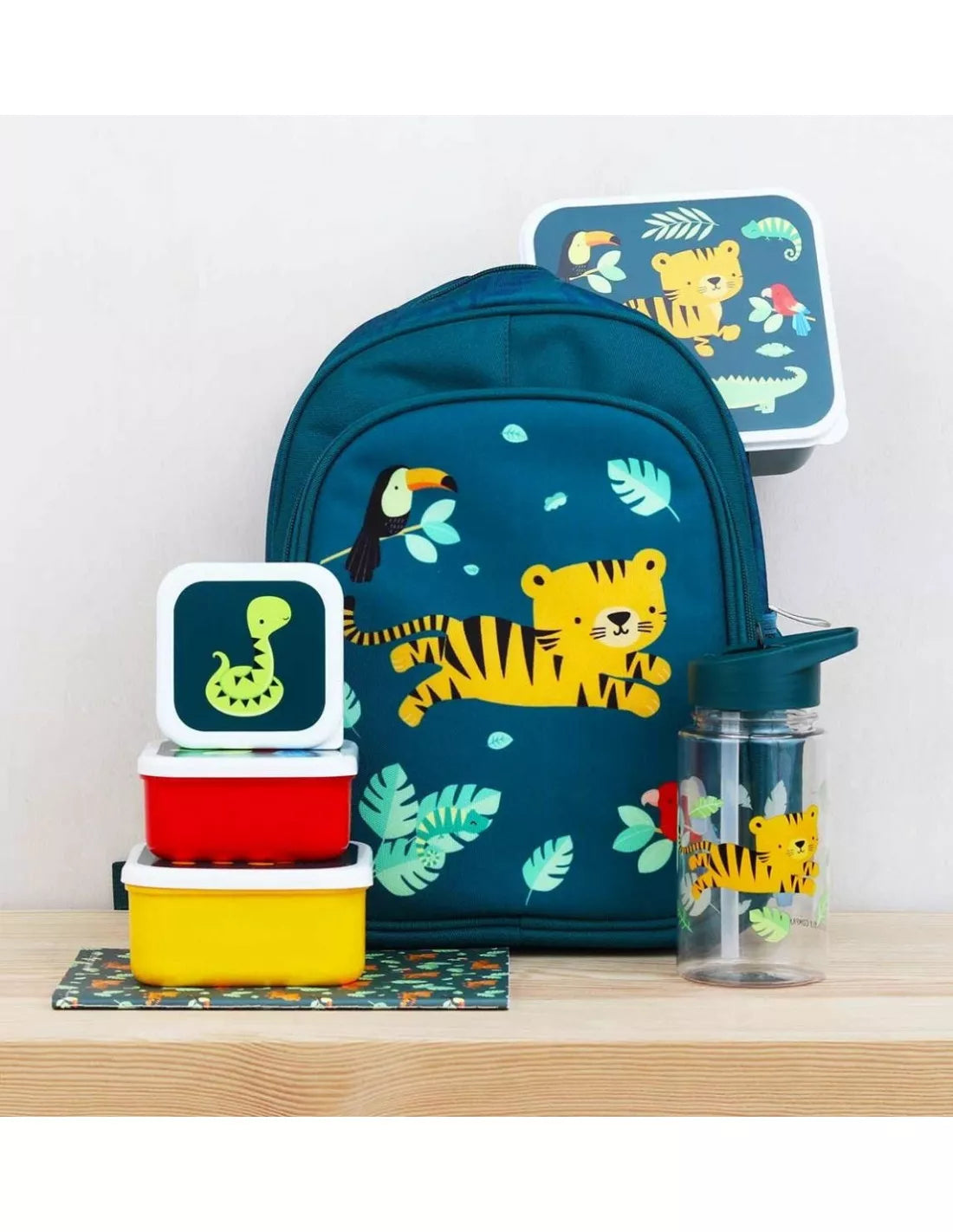 Pack of 4 Snack and Lunch Boxes - Tiger