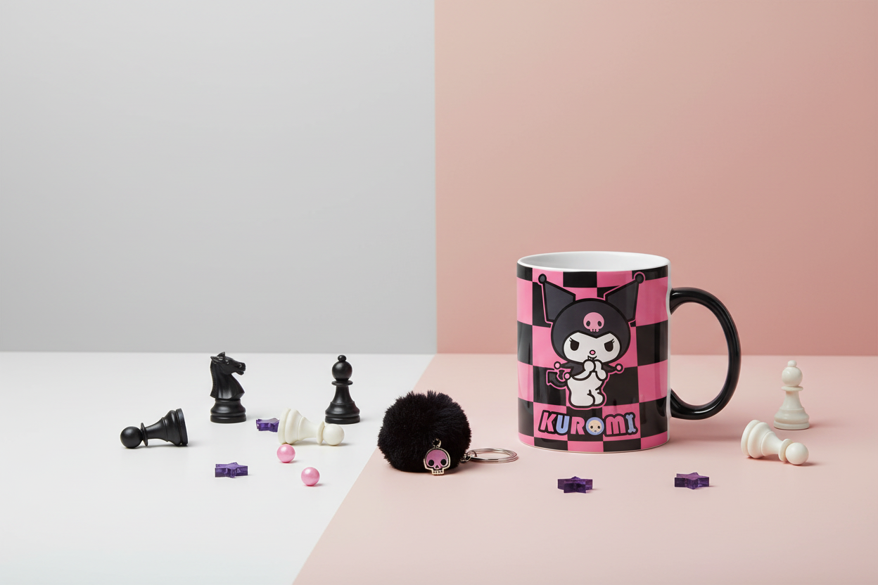 Sanrio Mug - Kuromi Checkerboard