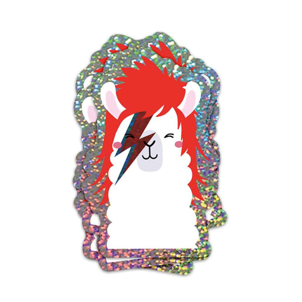Autocollant Pailleté Lama David Bowie Ziggy Stardust