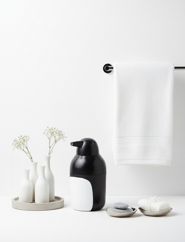 Distributore di sapone a forma di pinguino