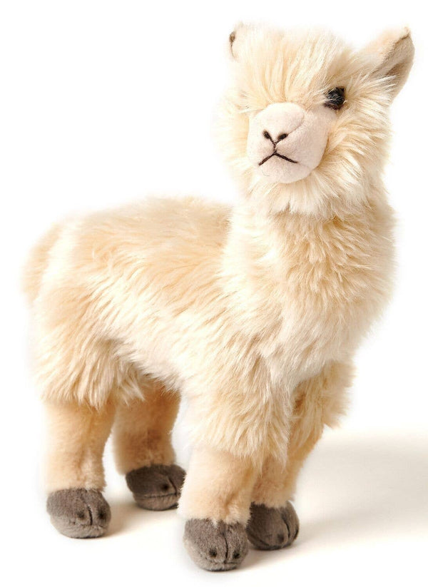Peluche/peluche en alpaga beige, debout, 23 cm (hauteur) Uni Toys