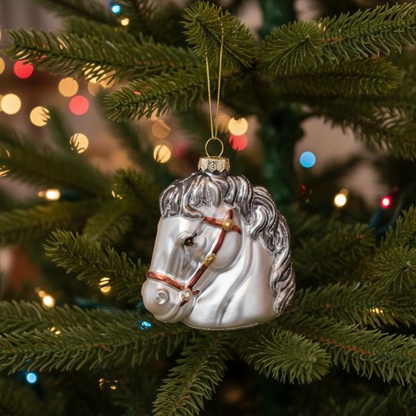 Boule de Noël Cheval Blanc