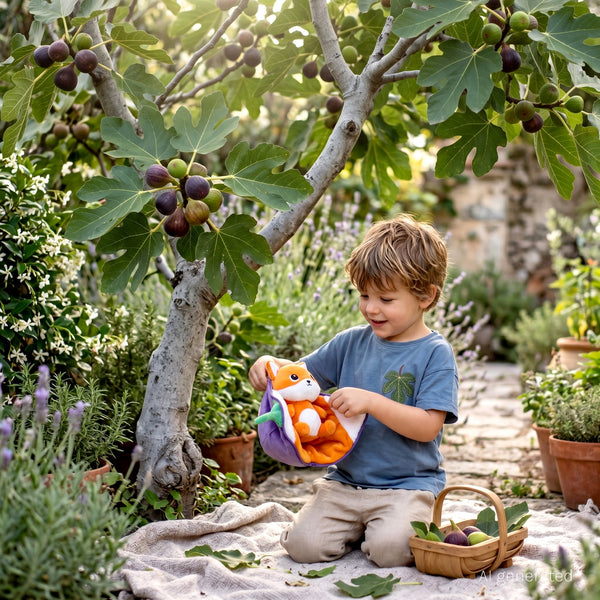 Peluche réversible Russet le renard/figue – Flipetz – vue 2