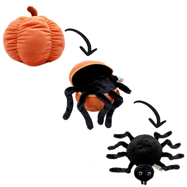 Peluche réversible Pumpet la citrouille/araignée – Flipetz