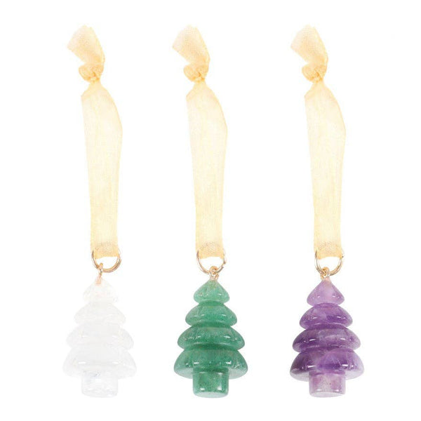 Ensemble de 3 décorations de sapin de Noël en cristal