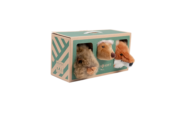 Mini Décoration Murale Peluche Têtes d'Animaux : Coffret Forêt - Wild & Soft