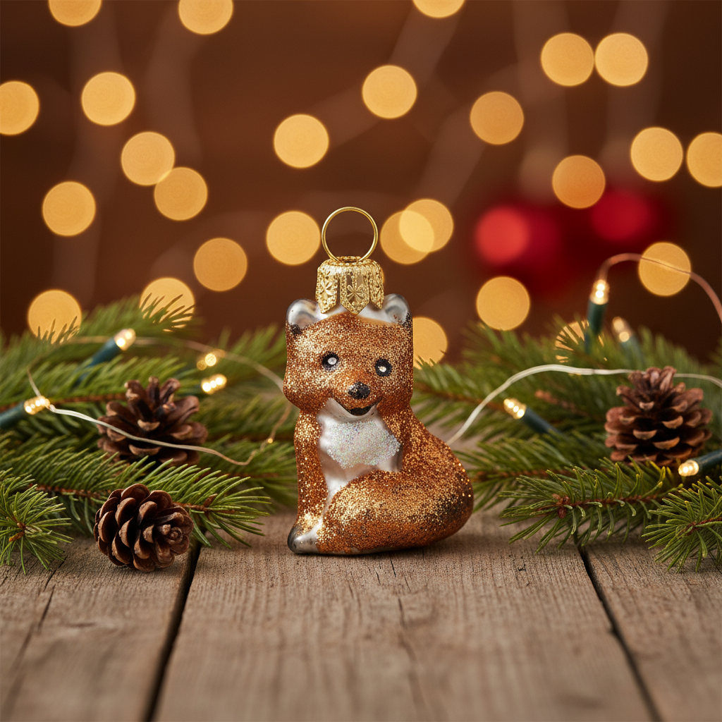Adorno navideño de zorro XS