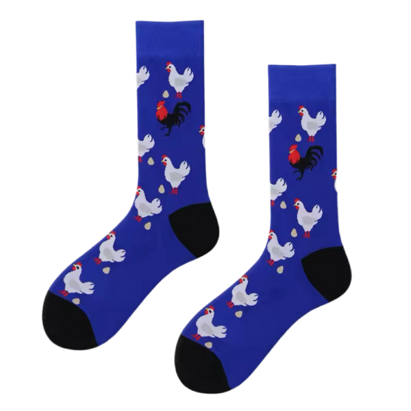 Calcetines de gallinas y gallos