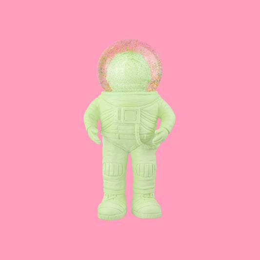 boule a neige astronaute vert