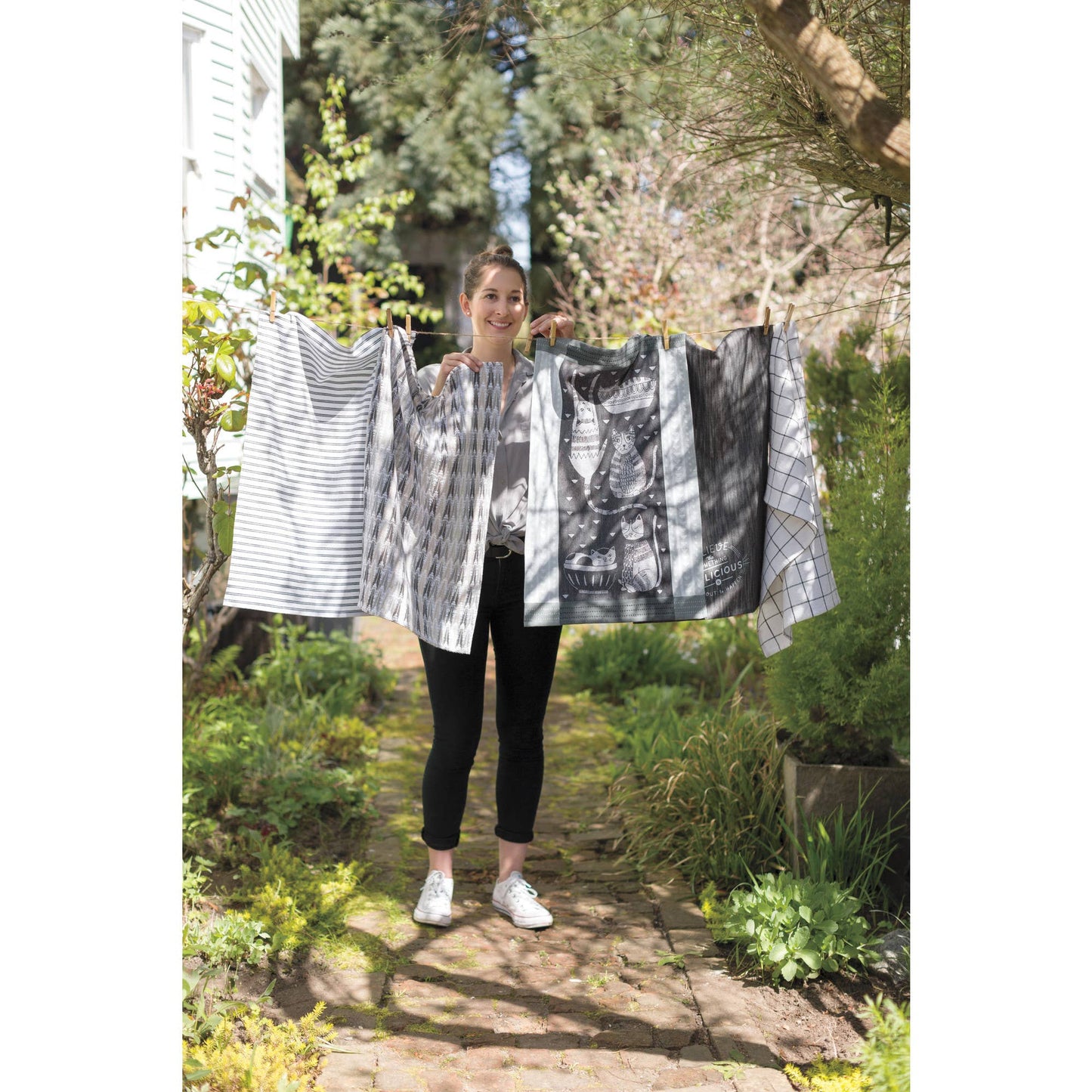 Torchon en jacquard Purr Party