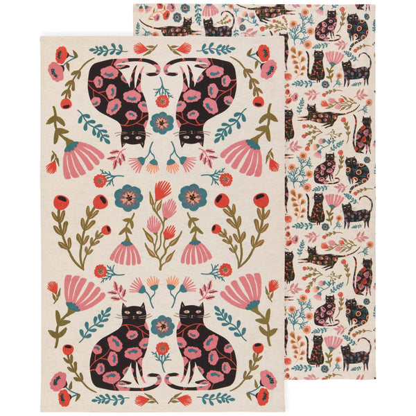 Set di 2 strofinacci Catbloom