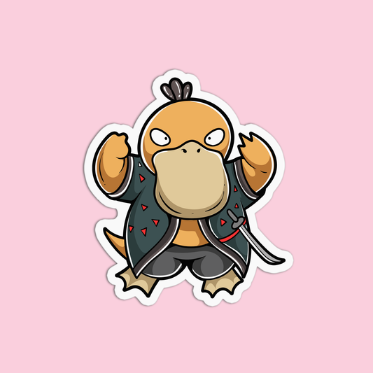 Pegatina del pato samurái