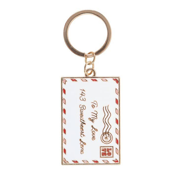 Portachiavi con lettera d'amore per San Valentino