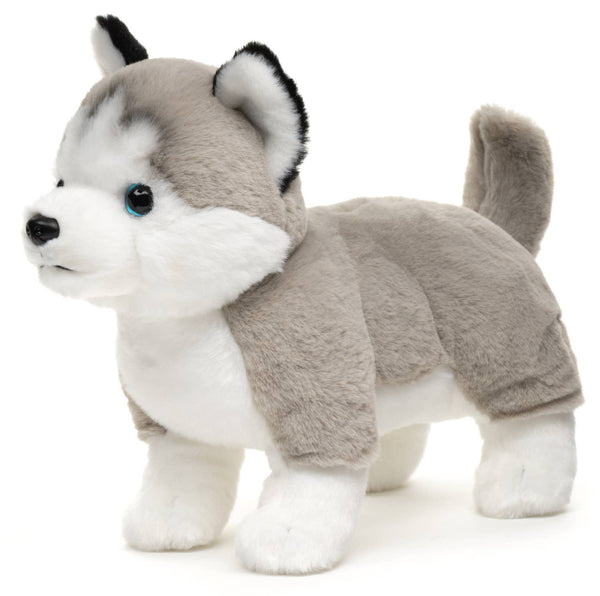 Peluche Husky gris, debout Uni Toys