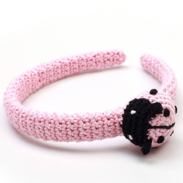 Serre-tête avec coccinelle - Rose