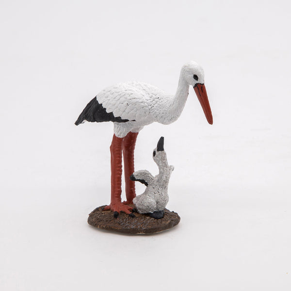 Figurine Cigogne et son bébé Papo - animal sauvage