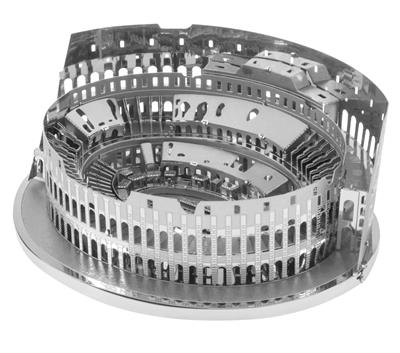 MetalEarth: ICONX - COLOSSEUM 9.60x8x3.81cm, maquette 3D en métal avec 2 feuilles, en boîte 13,5x22x2cm, 14+