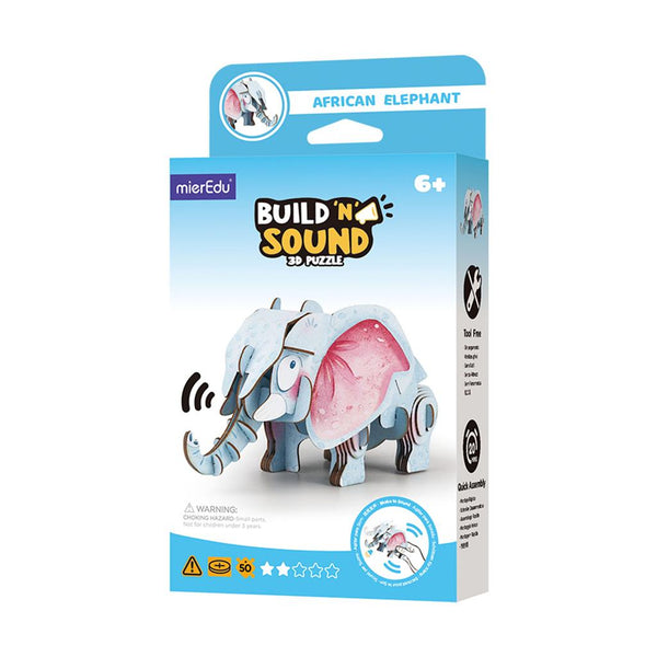 Rompecabezas de construcción 3D - Elefante africano