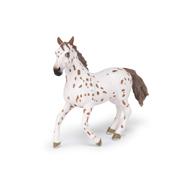 Figurine Jument appaloosa brune Papo - cheval