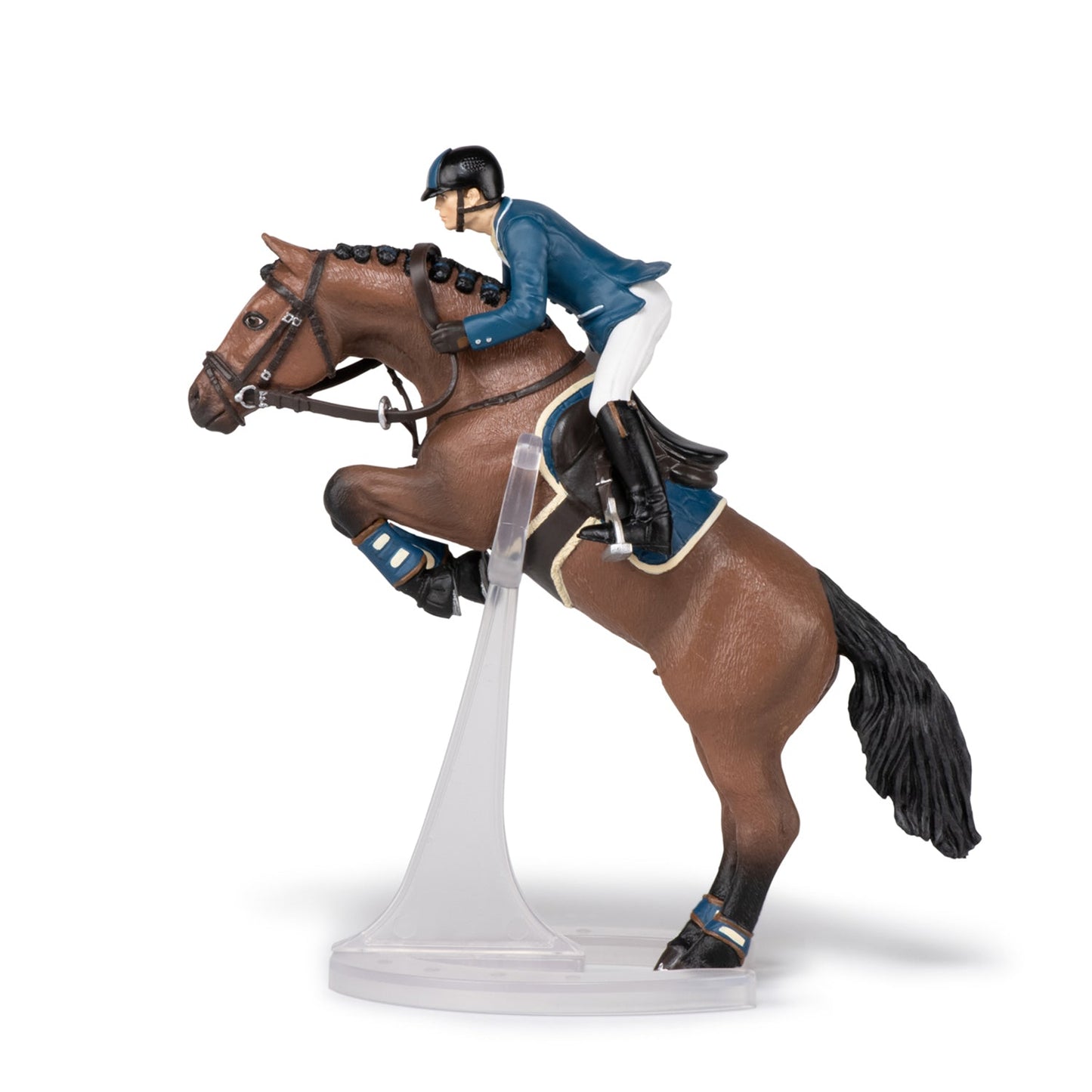 Show Jumping Horse and Rider Figurine