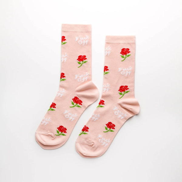 Calzini rosa "Fuck Off"
