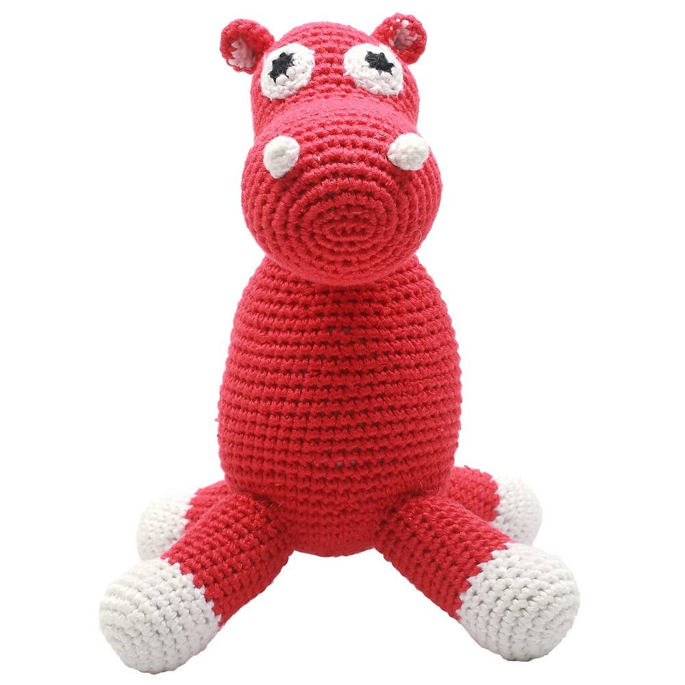 Peluche de ganchillo - Hipopótamo rojo