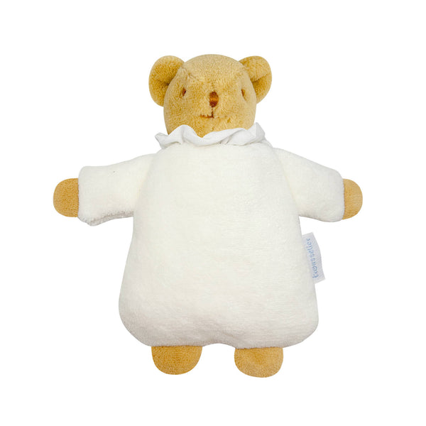 Ours Nid d'Ange Doudou avec Hochet - Peluche Ivoire